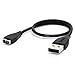 Henoda Black Replacement USB Charger Cable for Fitbit Charge HR Band Wireless
