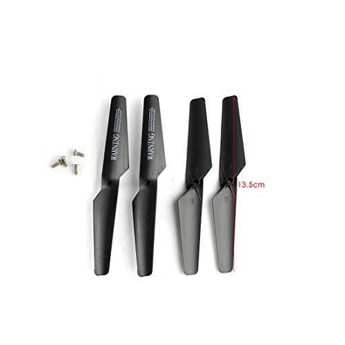 Coolplay Full Set Replacement Props Propellers & Motors & Landing Gears & Blade Frames Spare Parts Replacement for Syma X5SC X5SW RC Quadcopter ( Black)