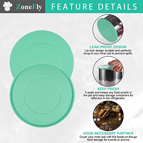 Silicone Lid Fits Ninja Foodi 8 Quart & 6.5 Quart Inner Pot Cover for