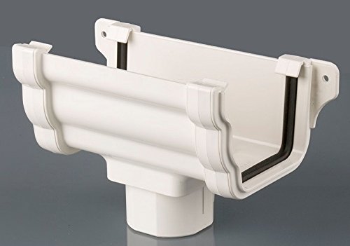 Brett Martin 106mm Prostyle (Ogee) Gutter Running Outlet BR085W White