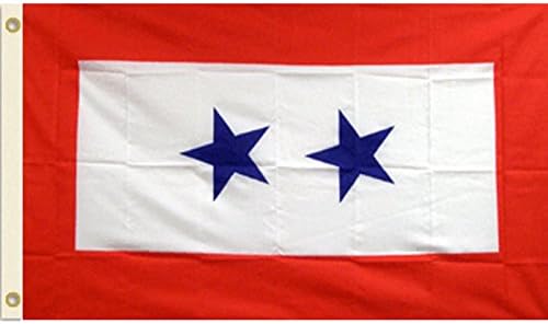 Blue 2 Star (2 Children in Service) 3x5 Polyester Flag