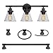 Globe Electric 50192 Parker 5-Piece All-in-One Bathroom Set, Oil Rubbed Bronze, 3-Light Vanity Light with Clear Glass Shades, Towel Bar, Towel Ring, Robe Hook, Toilet Paper Holder primary