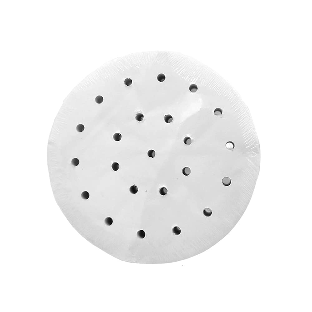 Pack of 100 Dim Sum Paper,Steamer Inserts Hot Air Fryer, Steamer Airfryer Liner, Non-Stick Coating, Round Baking Paper, Perforated Bamboo Paper (5 inch)