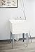 Laundry Utility Tub by JS Jackson Supplies, Heavy Duty 19 Gallon Sink With Easy On Blade Handle Faucet, Metal Legs With Levelers, Complete Installation Kit Includes Supply Lines, Drain, Ptrap (White)