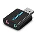 Vention USB Audio Adapter External USB Stereo Sound Card with 3.5mm Headphone and Microphone for PS4,Raspberry Pi,Computer,Notebook,Ultrabook,Tablet, MacBook (Black)