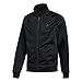 adidas Men's Essentials 3-Stripe Tricot Track Jacket, Black/Black, X-Large