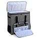 CURMIO Dual-Layer PC Carrying Case, Desktop Travel Bag with Removable Bottom Board for PC Tower, Keyboard, Mouse, Bag Only, Grey