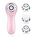 Hangsun Facial Cleansing Brush SC200 Facial Brush Face Brush for Cleansing and Exfoliating Sonic Waterproof Cleansing System with 3 Replacement Heads (Pink)