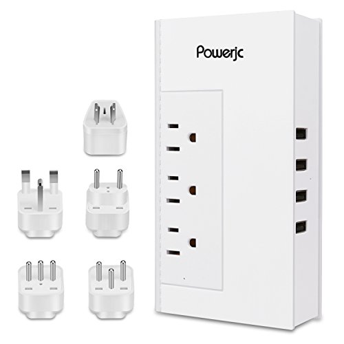 Voltage Converter Universal Power Adapter 1875W Step Down 220V to 100V with 4 Smart USB Charging Ports Inner Cooling Design without Any Noise-With