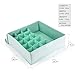 MEÉLIFE Foldable Fabric Underwear Organizer Bras Storage Box,Clothes Storage Drawer Basket Bins Containers with Lids Divider for Apparel Garments Socks Ties Scarves (Light Green)