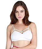 Nikibiki Criss Cross Strap Bra Top Ns6403 (One Size, White)