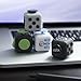 Anxiety Stress Relief Fidget Cube: Calming Toy for Focus, Relaxation, Distraction & Improved Mood - Aids Depression, Worry & Fear - Perfect Gift for Autism, Anger, ADD, ADHD & PTSD (White/Blue)