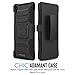 Sony Xperia Z5 Case, MoKo Shock Absorbing Hard Cover Ultra Protective Heavy Duty Case with Holster Belt Clip + Built-in Kickstand for Sony Xperia Z5 5.2 Inch (2015) - Black