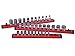 BIG RED MTOLAS25PMT Torin Tool Storage Organizer: Magnetic Locking Socket Rack, 1/4