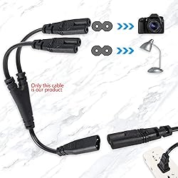 GINTOOYUN IEC 320 C8 to Dual C7 Y Splitter Power