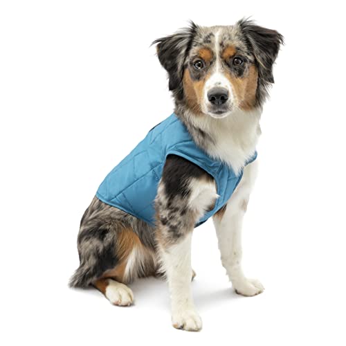 Kurgo Loft Dog Jacket, Dog Winter Coat, Water-Resistant, Reversible, Extra Small-Coastal Blue/Orange