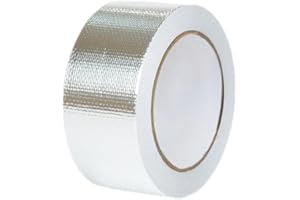 HZCOYIM 2in x 66ft HZCOYIM Aluminum Fiberglass Tape High Temperature Resistant Strong Adhesive Heat Resistant Tape Suitable f