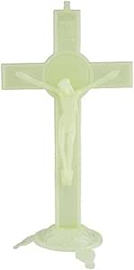 Luminous Standing Patron Saint Benedict Catholic Crucifix, 7 3/4 Inch
