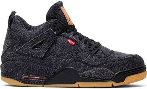 Amazon Co Jp Levi S X Nike 大人もok レディース ボーイズサイズ 22 0 25 0cm Jordan 4 Retro Levi S Black Black Black Black コラボレーションスニーカー ジョーダン リーバイス 靴 シューズ ストリート ベビー マタニティ