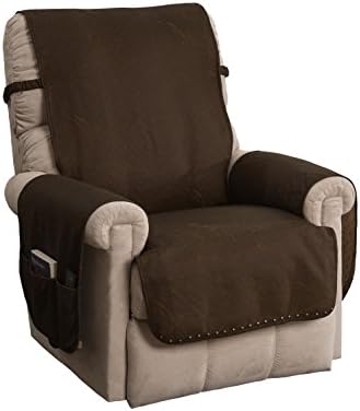 Innovative Textile Solutions Faux Leather Recliner with Memory Foam, Brown