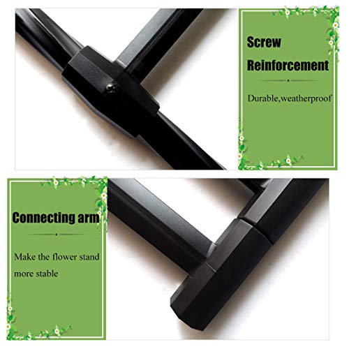 Gnova Weißer Rosenbogen GartenTorbogen Gitterlaube für Kletterpflanzen,Hochzeitseingang,BlumenRosenhilfe,schwarz,Breite… – Bild 4