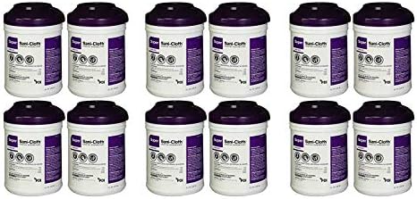 Sani-Cloth Q55172 Super Wipes Surface Disinfectant Germicidal Cloths High Alcohol Large Size,160 Count,Pack of 4 Tubs (Тhree Pаck)