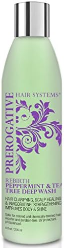 REBIRTH Professional Salon Grade Peppermint and Tea Tree Deep Wash Clarifying Shampoo by Prerogative Hair Systems