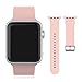 Alritz for Apple Watch Band 38mm 42mm, Soft Silicone iWatch Band Replacement Sport Strap for Apple Watch Series 1/2/3 Nike+ Sport Edition (Light Pink, 42mm)