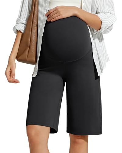 G4free Maternity Workout Shorts Over Belly Stretchy