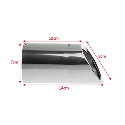 Itlovely 2xStainless Steel Exhaust Muffler Pipe for VW Volkswagen Jetta MK6 Golf 6 Golf 7