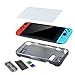 Protective Cover for Nintendo Switch Case, GamePal Soft TPU Clear Grip Cover with Shock-Absorption and Anti-Scratch Design, with Tempered Glass Screen Protector for Switch Console & Accessories