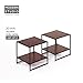 ZINUS Modern Studio Collection Rectangular Coffee Table and Two Square Side Tables - 3 Pieces