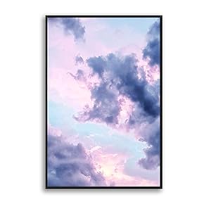 Framed Canvas Wall Art Clouds and Colors Canvas Prints Home Artwork Decoration for Living Room,Bedroom - 16x24 inches