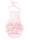 Haian ABDL Print Cotton Ruffle Rhumba Romper (X-Large, Pink Gingham Print Cotton)