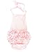 Haian ABDL Print Cotton Ruffle Rhumba Romper (Large, Pink Gingham Print Cotton)