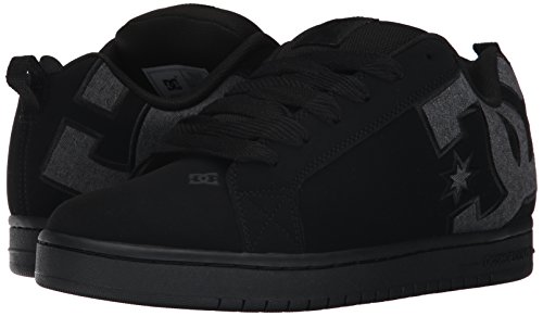image for DC Men's Court Graffik SE Skate Shoe,Black Destroy Wash,8.5 D US, mens