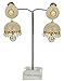 Royal Bling Golden Pearl Minakari Jhumki/Jhumka Earrings