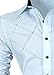 jeansian Men's Slim Fit Long Sleeves Casual Shirts 2028 LightBlue M