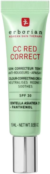 Erborian CC Red Correct Anti Redness Tinted Cream SPF30 Green Shade 15ml