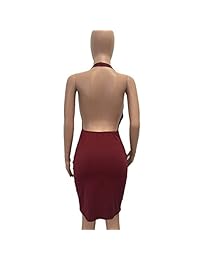 Mini vestido de fiesta sin espalda con cuello en V profundo y bordado sexy de Star Han