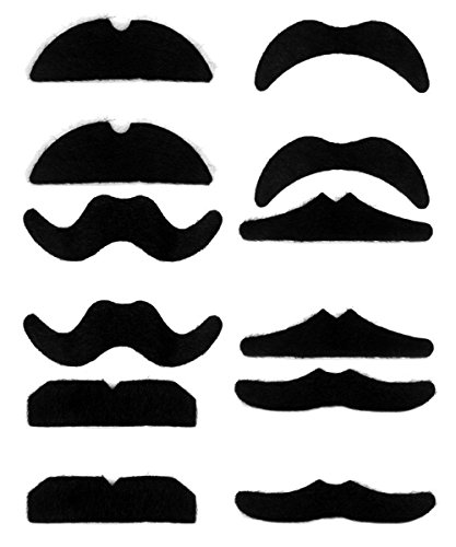 Halloween Party Dress Cosplay 12 Fake Mustaches Costume Party Disguise