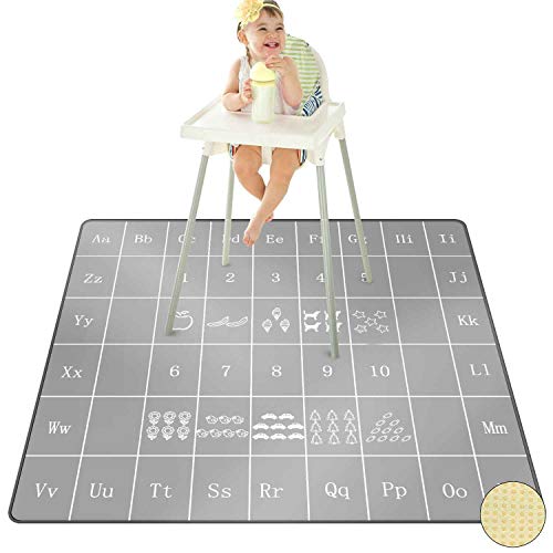 SMZCTYI Splat Mat for Under High Chair, 51'' Waterproof AntiSlip High
