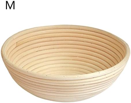 Chifans Round Natural Rattan Bread Proofing Basket Professional Bread Proving Bowl Banneton Proofing Basket