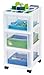 IRIS USA 3 Drawer Rolling Storage Cart with Organizer Top, White