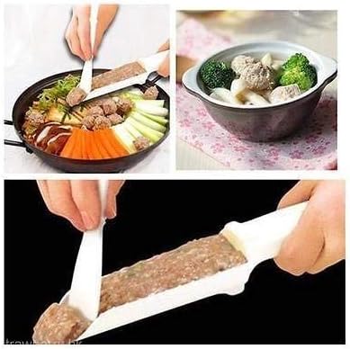 GOOSEBERRY Plastic Meatball Fish Ball Maker Mould Tools; Set of 2