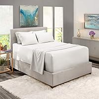 Nestl Extra Deep Pocket Sheets - White Deep Pocket King Size Sheet Set- Hotel Deep Bed Sheets - Deep King Fitted Sheet Set Super Deep Sheets fits 18 Inch to 24 Inches Mattress - 6 Piece King Sheet Set