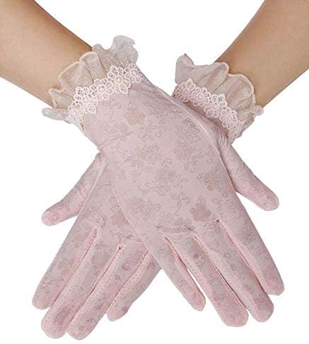 EEVASS Women Elegant Lace Flower Wedding Dress Gloves Driving Gloves