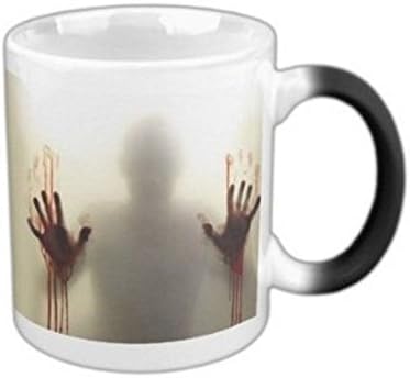 The Walking Dead Official Magic Heat Changing Mug Color changing Black and White Morphing Mug 11 Oz , Ceramic Mug