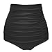CARTERSTORY Women' s Vintage Swim Short High Waist Ruched Bikini Bottom