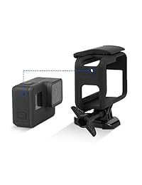 Marco Kupton para GoPro Hero (2018) 6 5 Protección de la carcasa Accesorios de la carcasa del borde para Go Pro Hero6 Hero5 Negro con tornillo y tornillo de liberación rápida móvil (Negro)